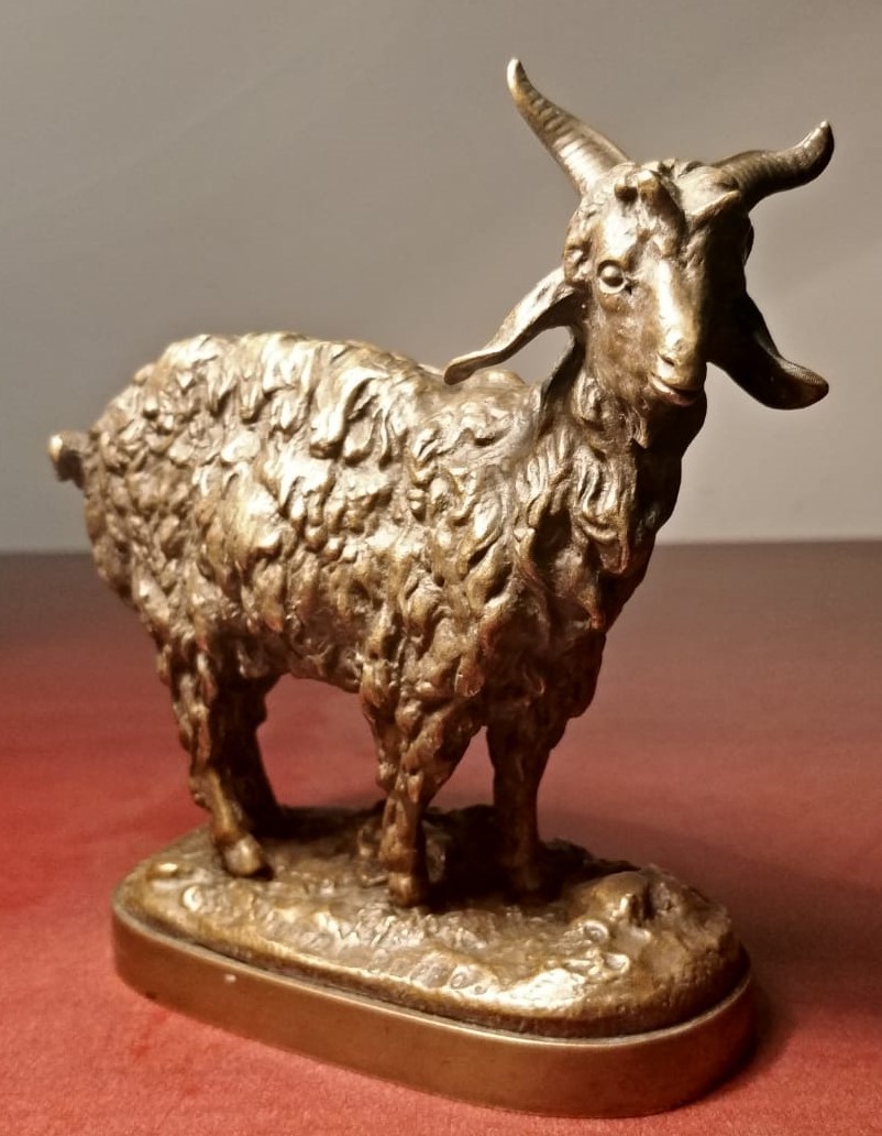 Скульптура Евгений Лансере бронза коза кавказской породы