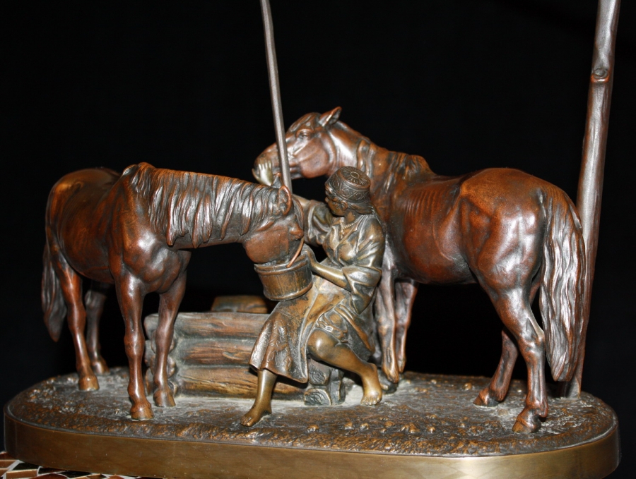 albert-moritz-wolf - moritz_wolff_bronze-well-horses-statue-russian-sculpture