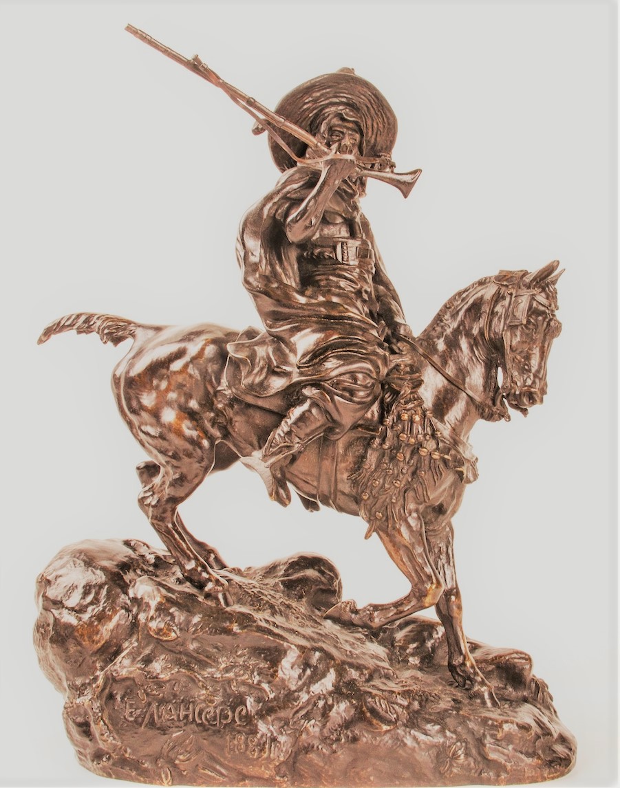 arab - arab-bronze-russian-lanceray-sculptor-statue-downhill-ride-chopin-foundry