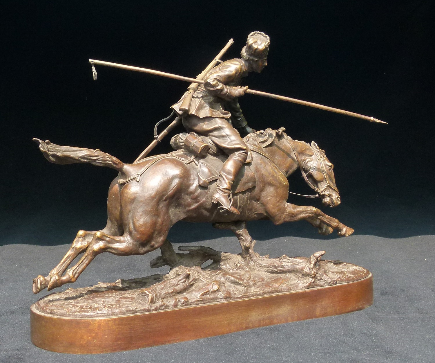 cossack - cossack-galloping-lanceray-alexandrovich.russian-bronze-collection