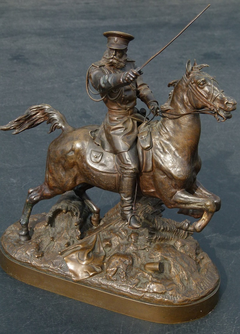cossack - general-dmitry-scobelev-russian-lanceray-statue-bronze-shopen