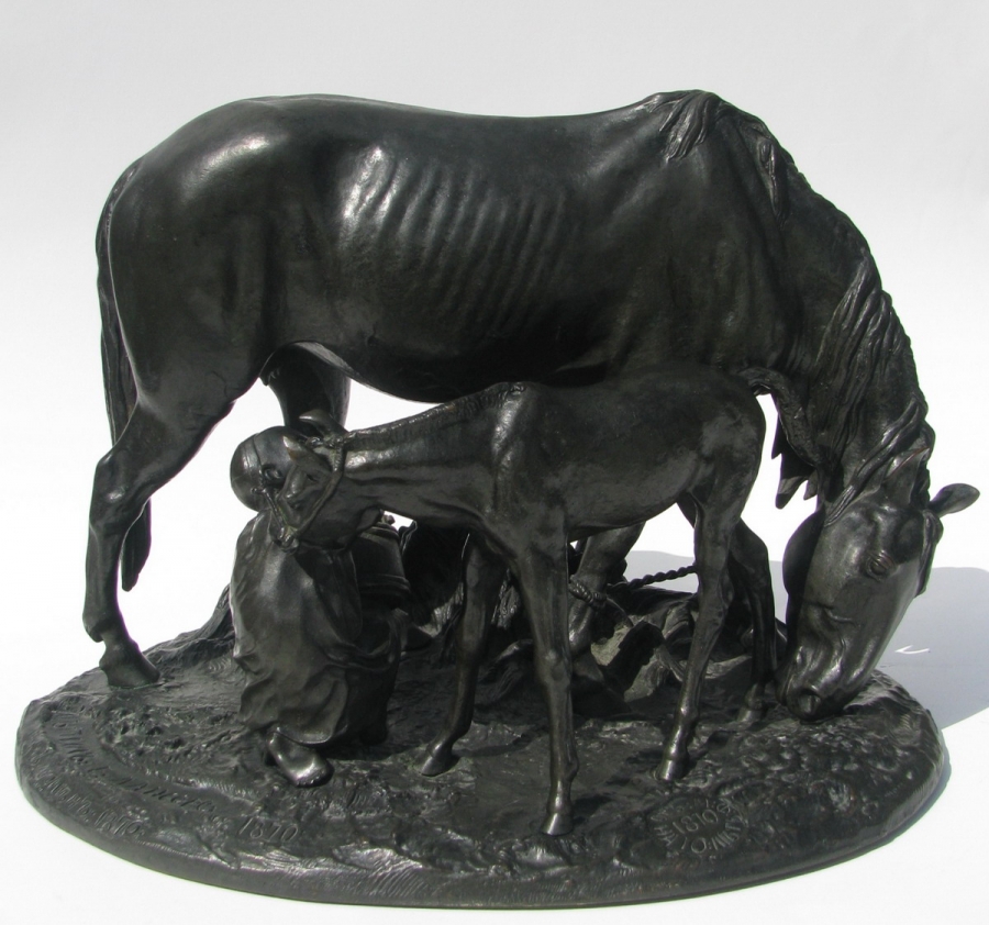 horses - Russian-Tatarchonok-Tatar-boy-Lanceray-bronze